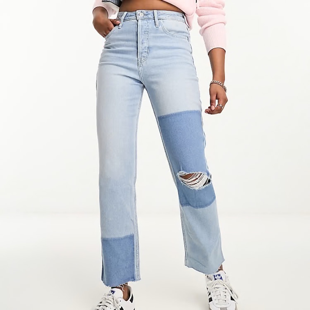 Hollister Light Blue Straight Leg Jeans